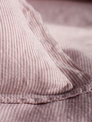 Secret Linen Store Vintage Rose Sid Stripe 100% Linen Fitted Sheet - Image 4 of 4
