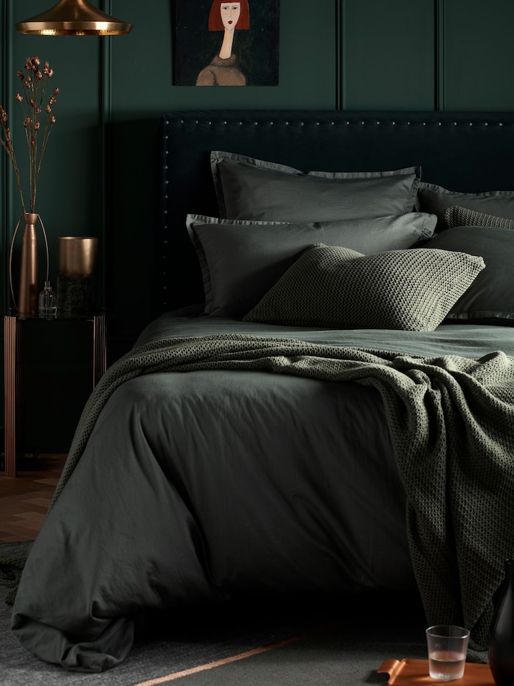 Secret Linen Store Olive Green Supersoft Pillowcase - Image 3 of 3 Secret Linen Store Olive Green Supersoft Pillowcase - Image 3 of 3