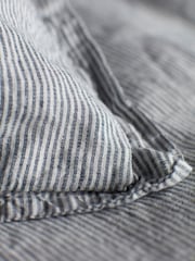 Secret Linen Store French Blue Sid Stripe 100% Linen Pillowcase - Image 3 of 4