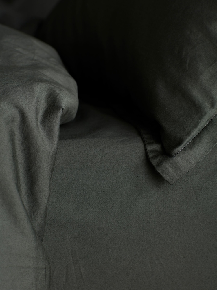 Secret Linen Store Olive Green Supersoft Fitted Sheet - Image 1 of 2 Secret Linen Store Olive Green Supersoft Fitted Sheet - Image 1 of 2