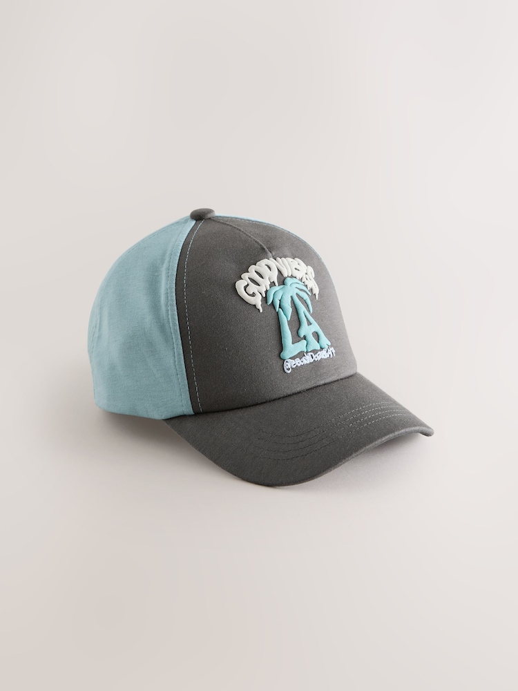 Blue/Grey LA Good Vibes Baseball Cap (1-13yrs) - Image 1 of 3 Blue/Grey LA Good Vibes Baseball Cap (1-13yrs) - Image 1 of 3