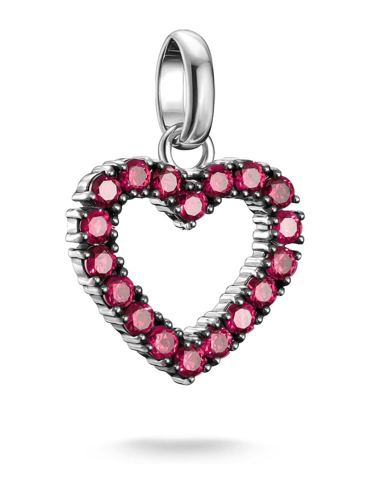 Thomas Sabo Red Charm Connect Heart With Red Stones Pendant - Image 1 of 4