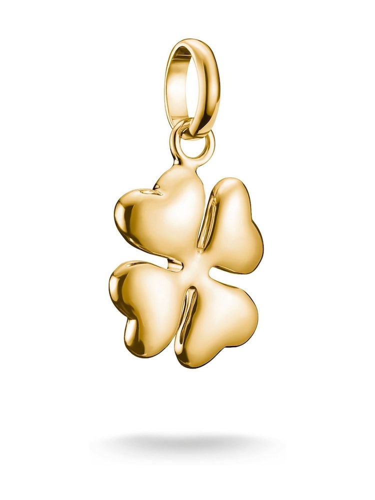 Thomas Sabo Gold Tone Charm Connect Lucky Clover In 3D Pendant - Image 2 of 3