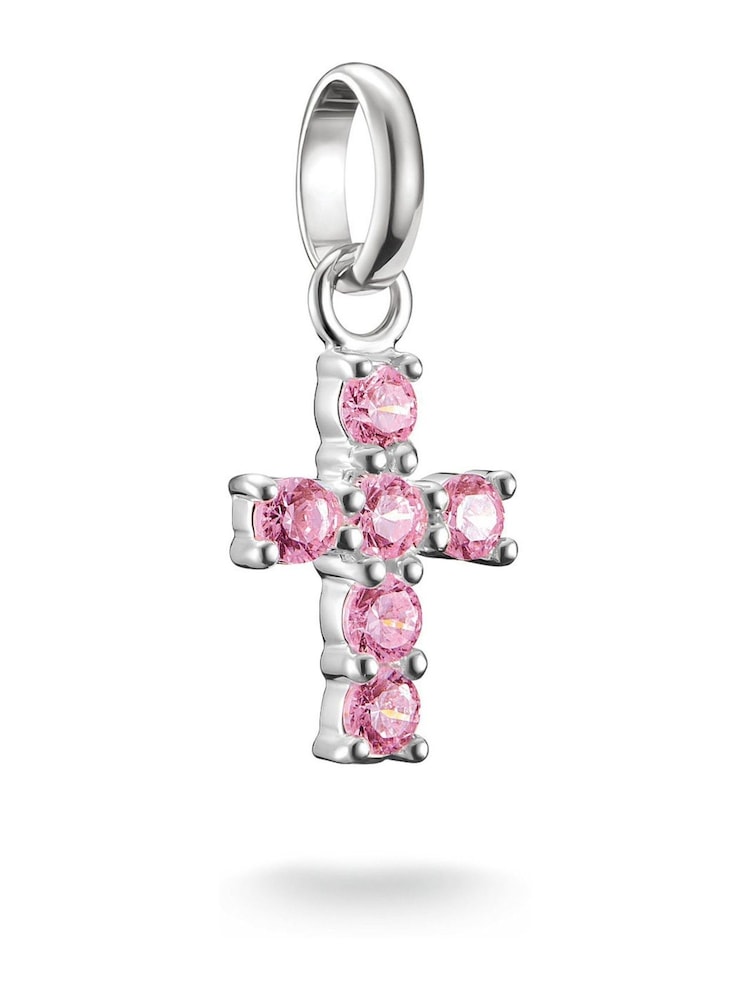 Thomas Sabo Pink Charm Connect Cross Pendant - Image 2 of 4