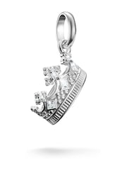 Thomas Sabo Silver Charm Connect Crown Pendant With Stones - Image 1 of 3