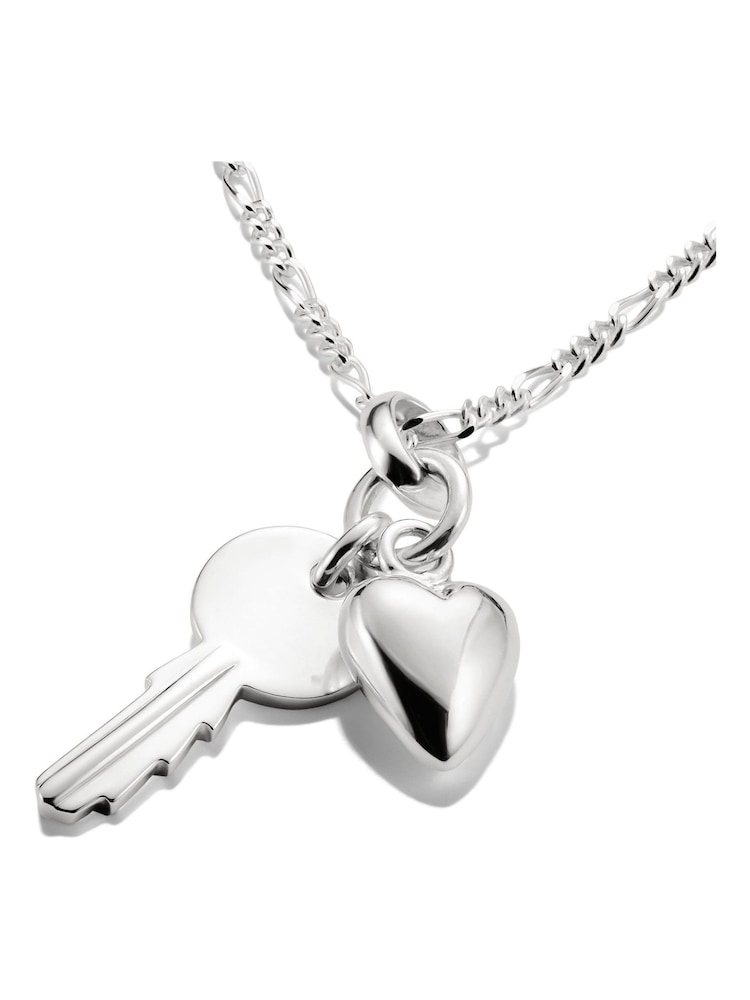 Thomas Sabo Silver Plated Charm Connect Key With Heart Pendant - Image 2 of 4