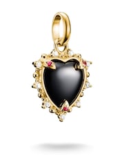Thomas Sabo Black Charm Connect Vintage Heart With Stones Pendant - Image 1 of 5