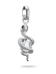Thomas Sabo Silver Plated Charm Connect Snake Pendant With Stone - Image 1 of 4