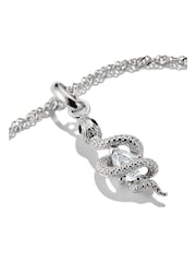 Thomas Sabo Silver Plated Charm Connect Snake Pendant With Stone - Image 2 of 4