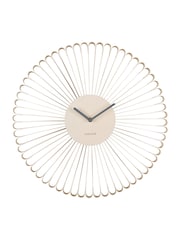Present Time Off White Cascara Wall Clock - Image 3 of 4