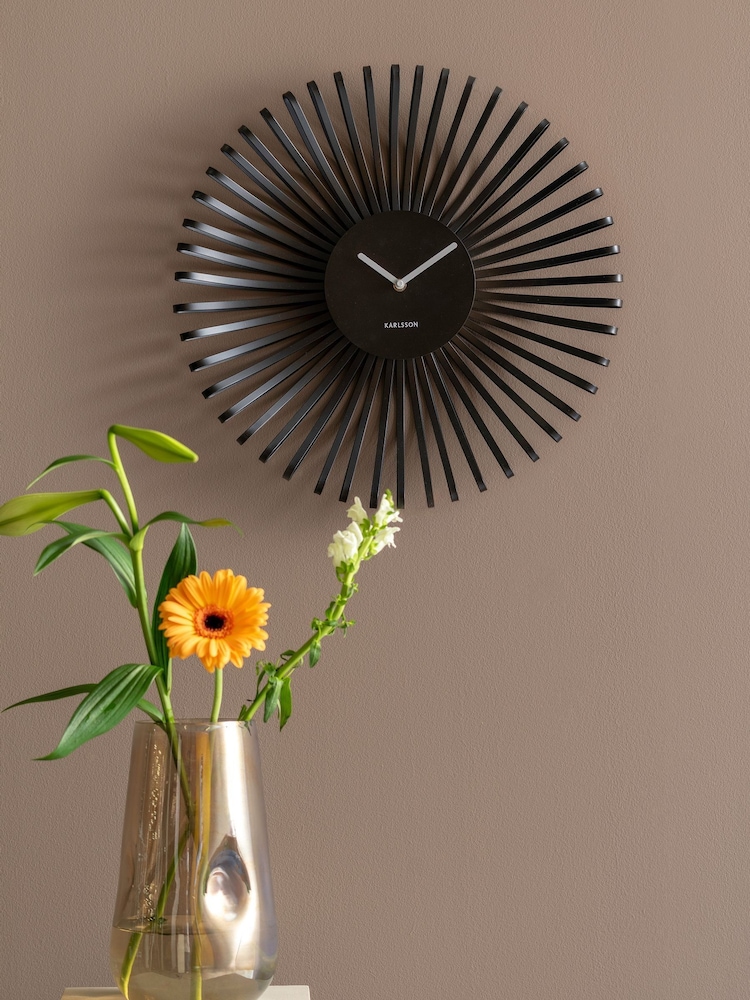 Present Time Black Polo Wall Clock - Image 1 of 4 Present Time Black Polo Wall Clock - Image 1 of 4