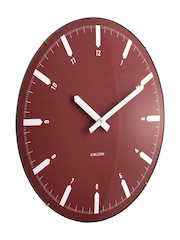 Karlsson Burgundy Red Realista Dome Wall Clock - Image 3 of 4