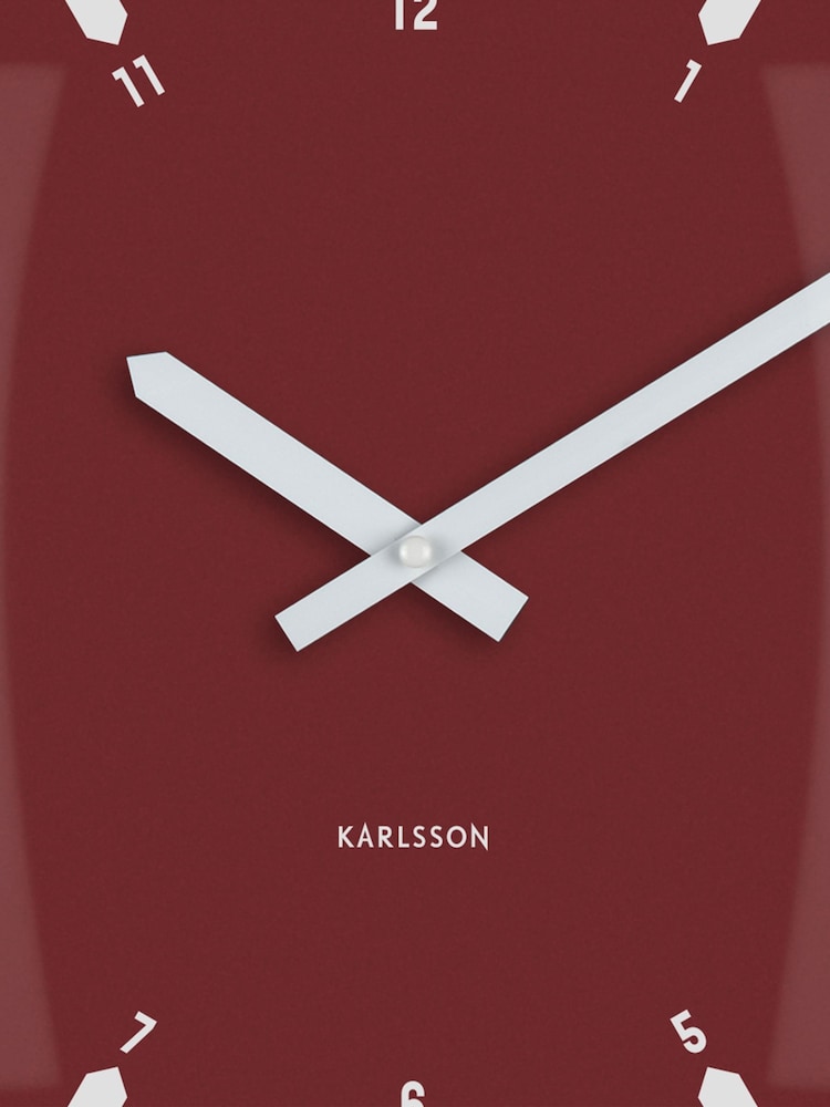 Present Time Burgundy Red Realista Dome Wall Clock - Image 4 of 4 Present Time Burgundy Red Realista Dome Wall Clock - Image 4 of 4