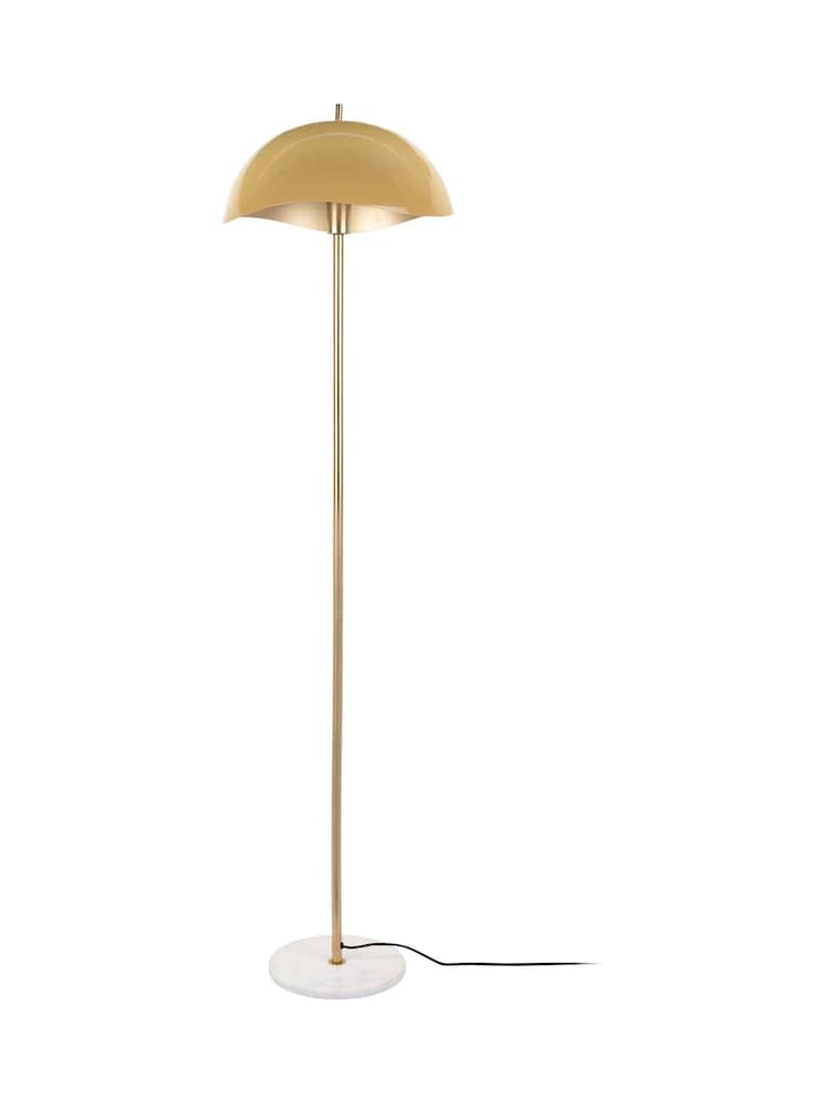 Present Time Honey Yellow Waved Floor Lamp - Image 1 of 3 Present Time Honey Yellow Waved Floor Lamp - Image 1 of 3