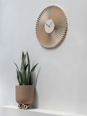 Present Time Mocha Brown Small Estilo Plant Pot - Image 1 of 4