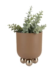 Present Time Mocha Brown Small Estilo Plant Pot - Image 3 of 4