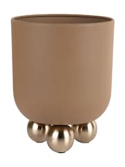 Present Time Mocha Brown Small Estilo Plant Pot - Image 4 of 4