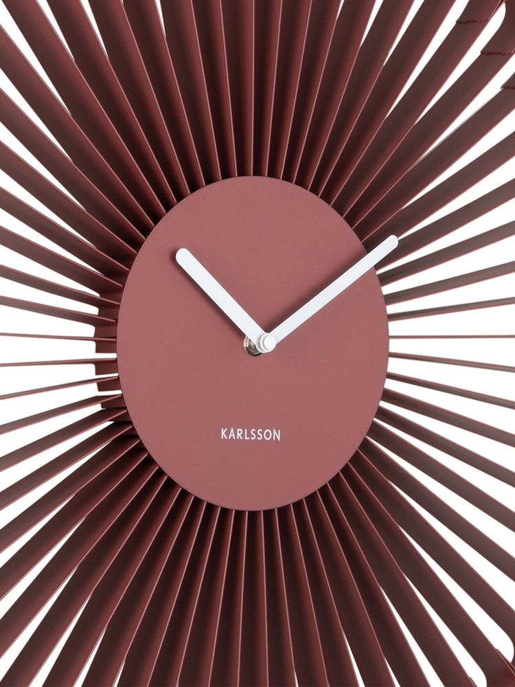 Present Time Red Cascara Wall Clock - Image 2 of 4 Present Time Red Cascara Wall Clock - Image 2 of 4