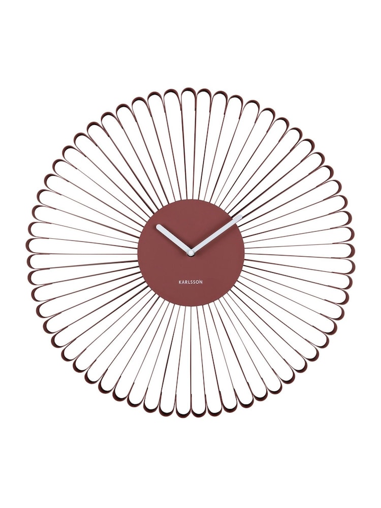 Present Time Red Cascara Wall Clock - Image 4 of 4 Present Time Red Cascara Wall Clock - Image 4 of 4