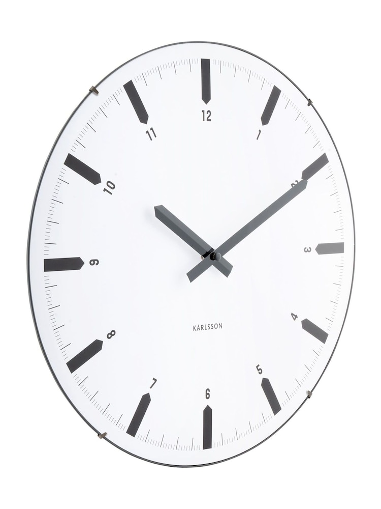 Present Time White Realista Dome Wall Clock - Image 2 of 4 Present Time White Realista Dome Wall Clock - Image 2 of 4