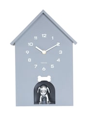 Present Time Cool Grey Dog House Wall Clock - Image 1 of 3