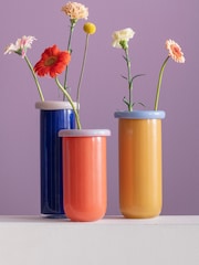 Present Time Bright Orange M Plegado Vase - Image 1 of 3