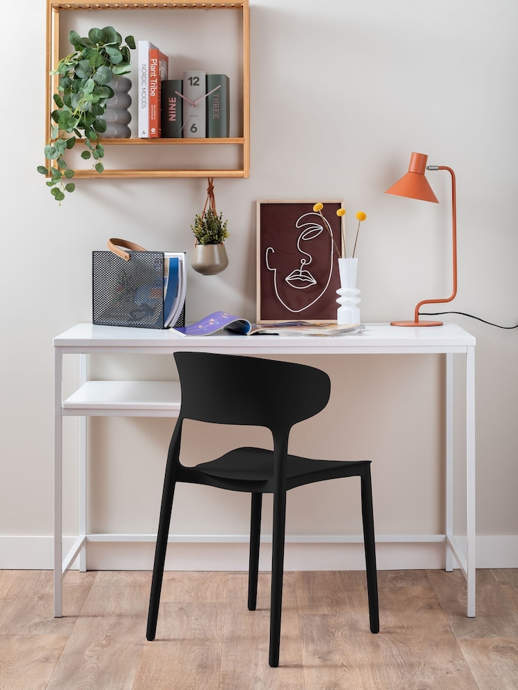 Present Time Black Fain Dining Chair - Image 1 of 5 Present Time Black Fain Dining Chair - Image 1 of 5