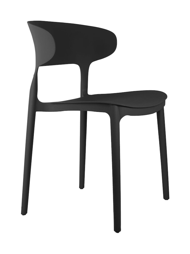 Present Time Black Fain Dining Chair - Image 2 of 5 Present Time Black Fain Dining Chair - Image 2 of 5