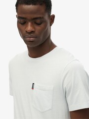 Superdry White Classic Essential Pocket T-Shirt - Image 4 of 9