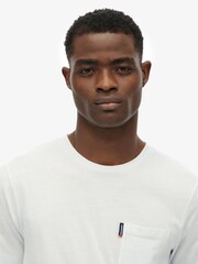 Superdry White Classic Essential Pocket T-Shirt - Image 5 of 9