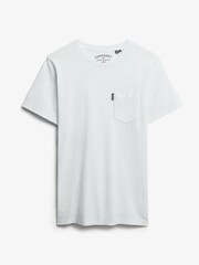 Superdry White Classic Essential Pocket T-Shirt - Image 6 of 9