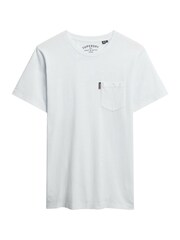 Superdry White Classic Essential Pocket T-Shirt - Image 7 of 9