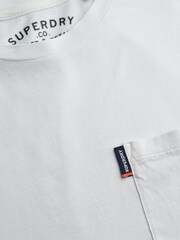 Superdry White Classic Essential Pocket T-Shirt - Image 8 of 9