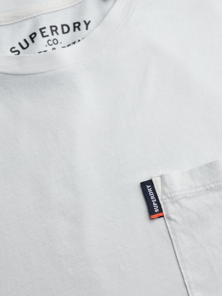 Superdry White Classic Essential Pocket T-Shirt - Image 9 of 9