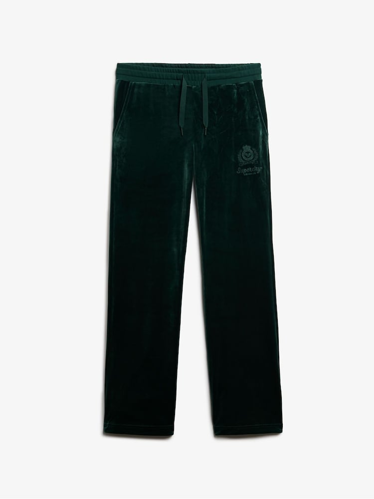 Superdry Green Country Club Velour Joggers - Image 7 of 7 Superdry Green Country Club Velour Joggers - Image 7 of 7