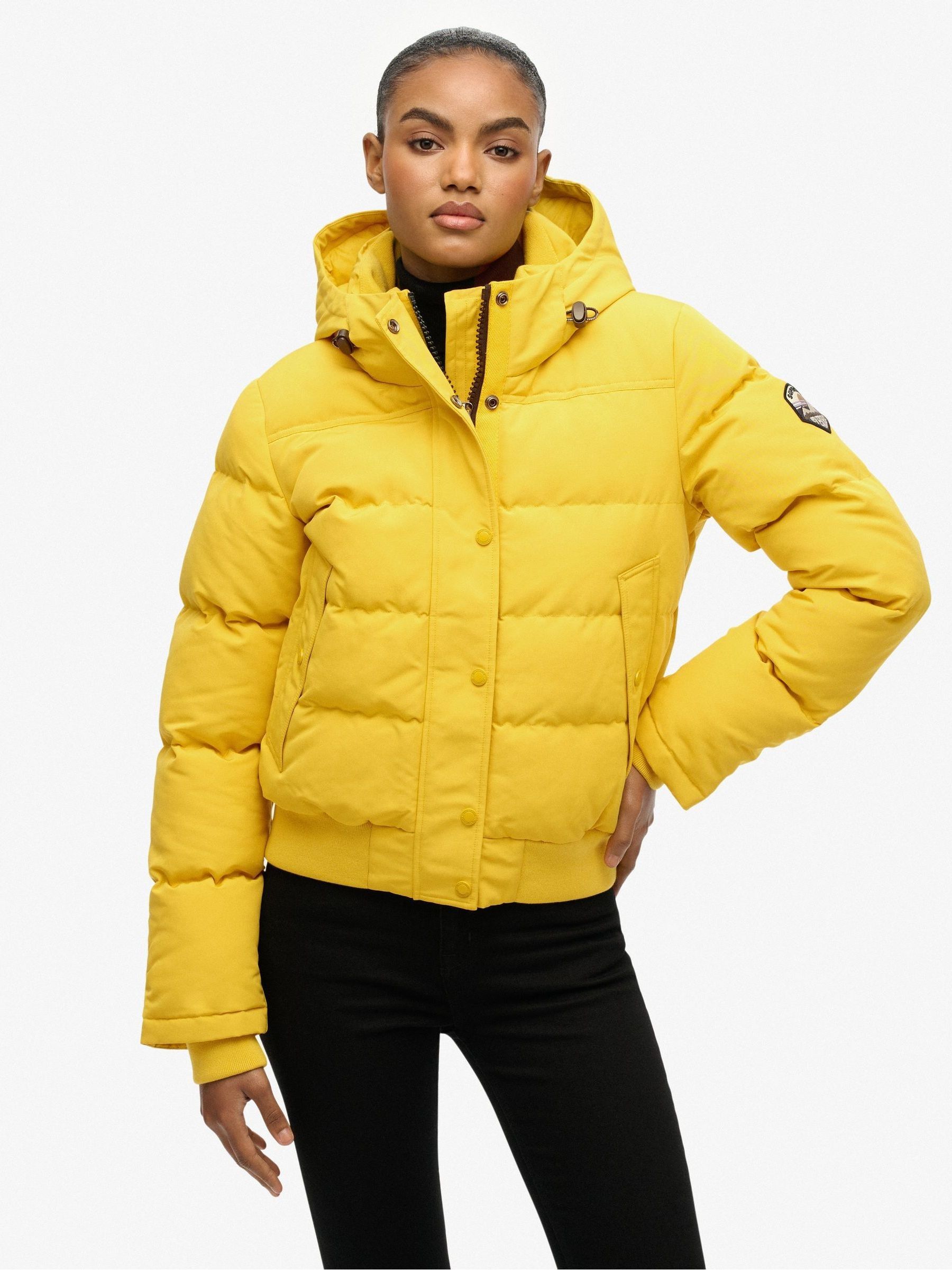 Buy Superdry Mustard Yellow Everest Hooded Bomber Jacket from Next USA
