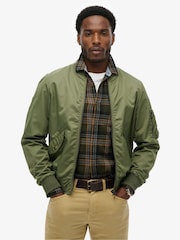 Superdry Green Merchant MA1 Bomber Jacket - Image 1 of 7