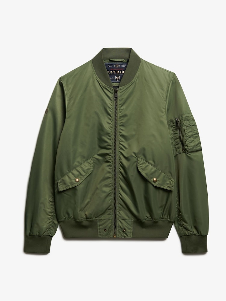 Superdry Green Merchant MA1 Bomber Jacket - Image 7 of 7