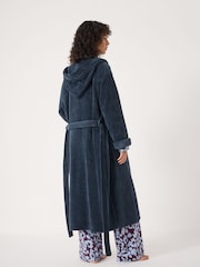 Hush Green Fluffy Hooded Dressing Gown - Image 3 of 5