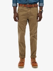 Superdry Brown Utility Chino Trousers - Image 1 of 8