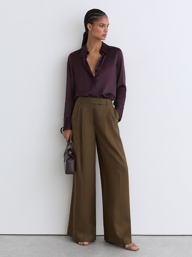 burgundy dress shirt with black pants Maroon Shirt main image 1