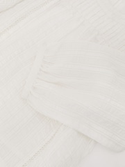 Reiss White Elle Cheesecloth Textured Blouse - Image 4 of 4