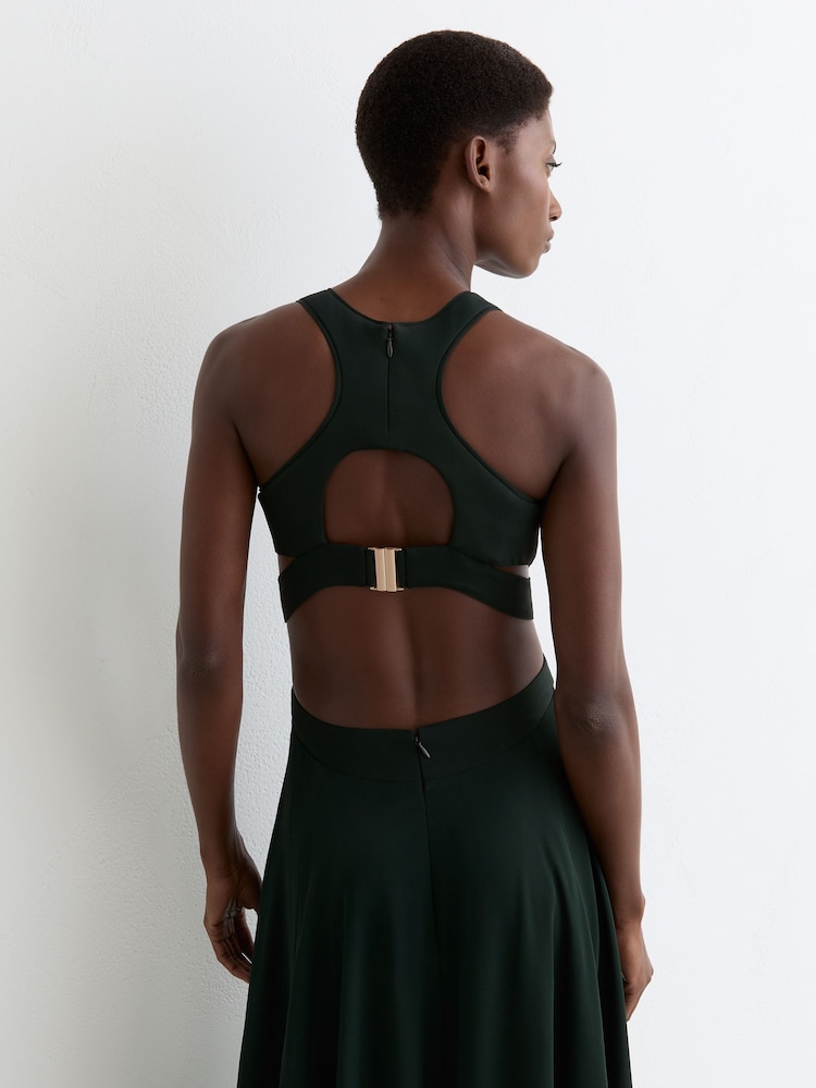 Reiss Paloma - Green Paloma Cut-out Racerback Maxi Dress, 18 Reiss Paloma - Green Paloma Cut-out Racerback Maxi Dress, 18