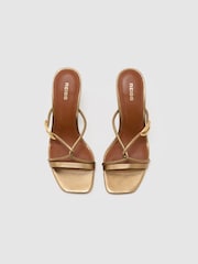 Reiss Alex lädersandaler med metallisk detalj och klack - Bild 2 av 4
