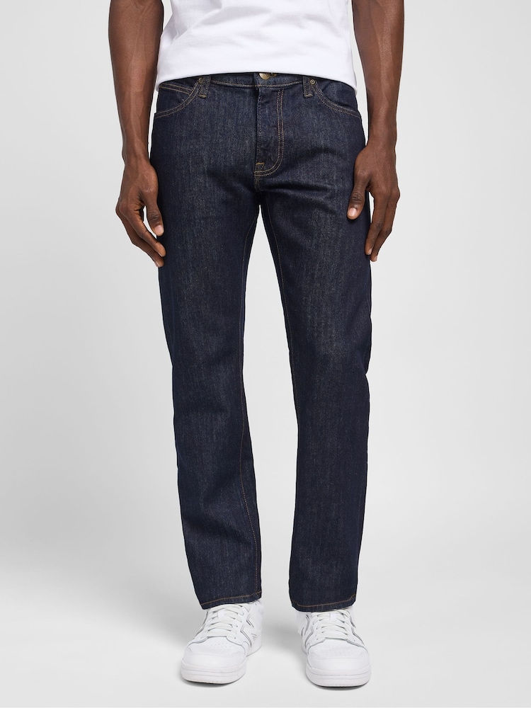 Wrangler Sky Blue Daren Straight Fit Jeans - Image 1 of 7 Wrangler Sky Blue Daren Straight Fit Jeans - Image 1 of 7