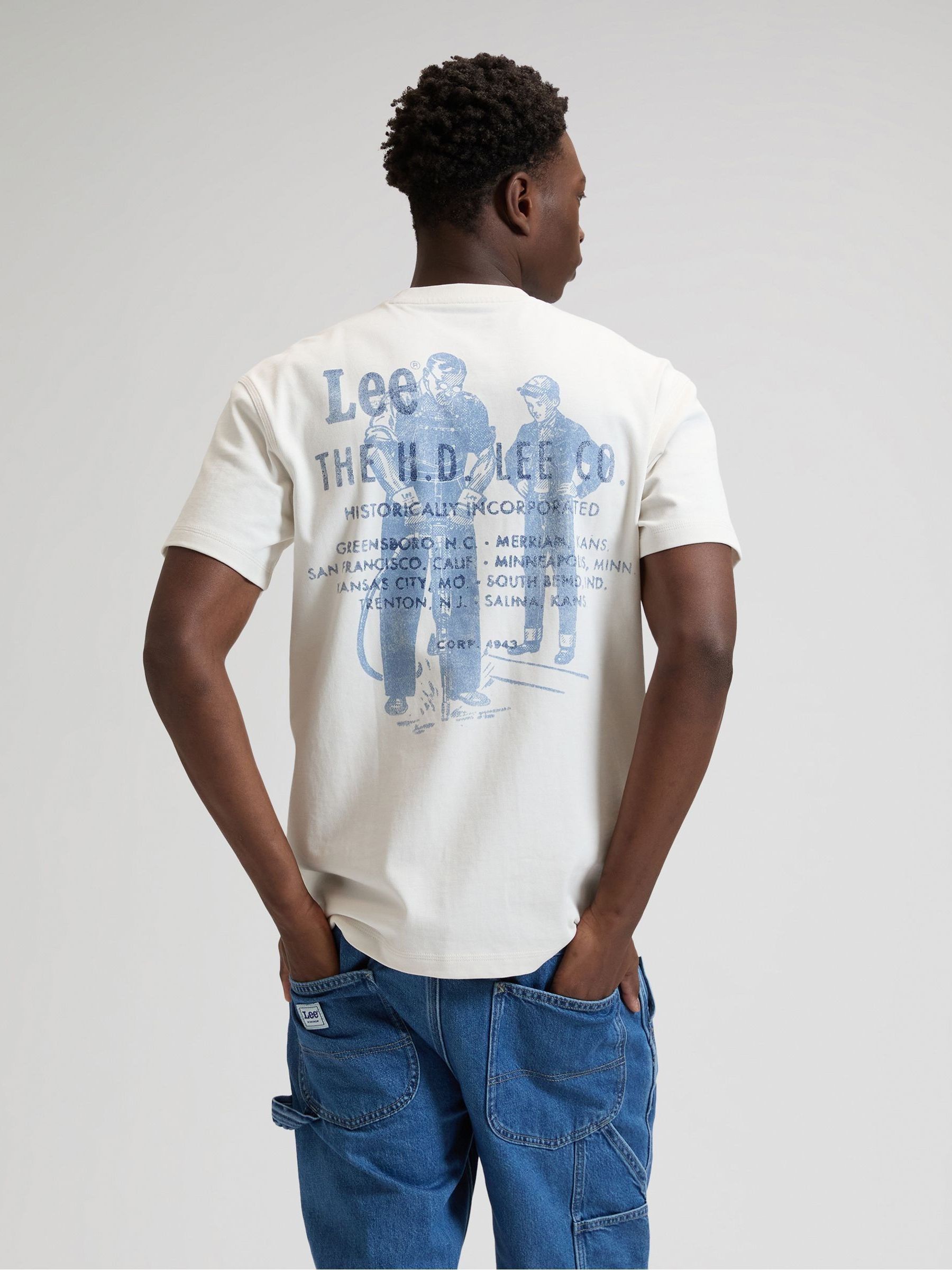 Next：日本 Lee 仕事着バックプリント Tシャツ from Next Japan
