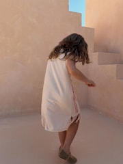 Never Fully Dressed Cream Banana Stripe Fringe Dress - Image 4 of 6