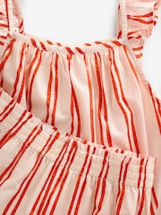 Never Fully Dressed Cream Stripe Banana 100% Cotton Top and Short Set - Image 7 of 10