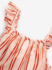 Never Fully Dressed Cream Stripe Banana 100% Cotton Top and Short Set - Image 8 of 10