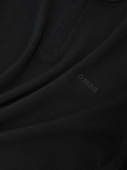 Reiss Black Osborne Merino Wool Half-Zip Logo Jumper - Image 6 of 6
